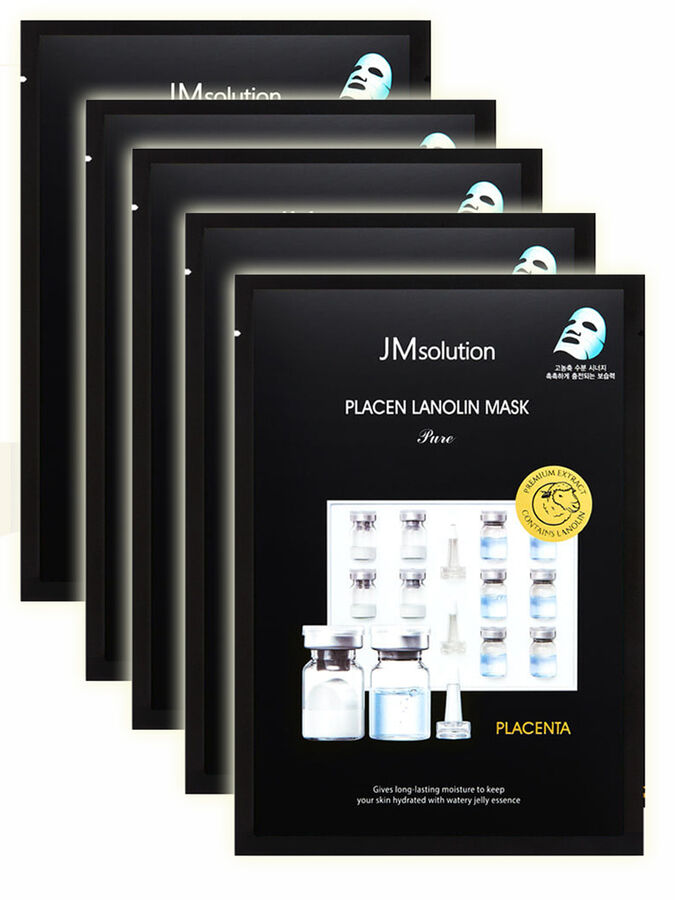 JMSOLUTION PLACEN LANOLIN MASK PURE 35ml Антивозрастная плацентарная маска с ланолином 35мл