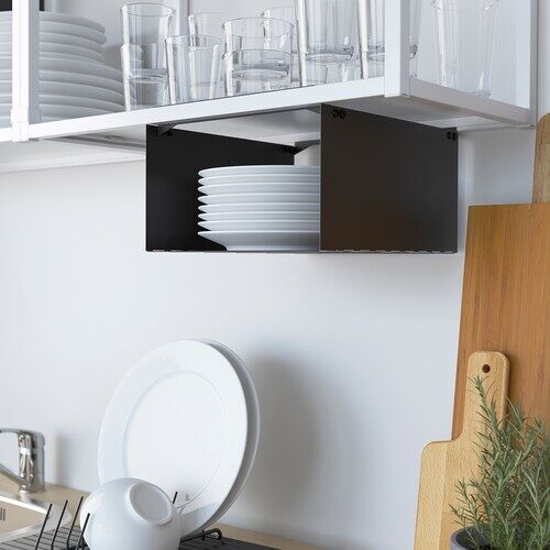 IKEA ENHET, Вставка для подвесной полки, антрацит, 26x28x15 см