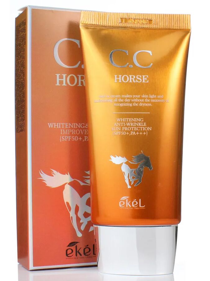 Ekel cosmetics Питательный сс крем с лошадиным маслом Horse CC Cream SPF 50+ PA+++50 мл