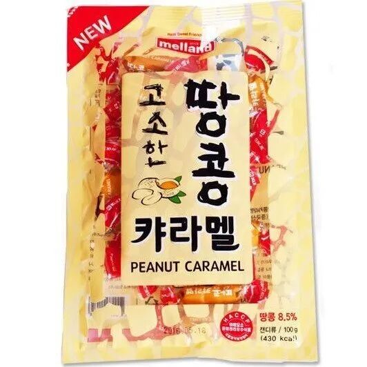 Lotte Melland Peanut Caramel Леденцовая карамель со вкусом арахиса