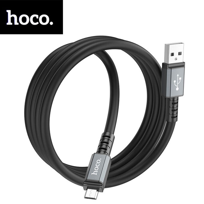 USB кабель Hoco &quot;Strength&quot; MicroUSB D6 мм, 2.4A, 1 м