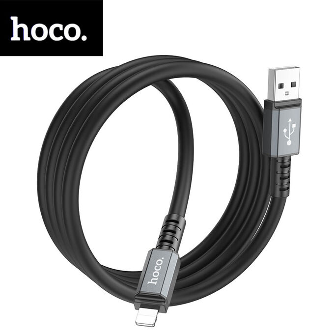 USB кабель Hoco &quot;Strength&quot; For Lightning D6 мм, 2.4A, 1 м