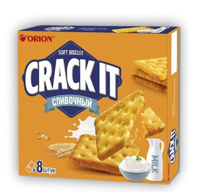 Печенье затяжное КРЕК-ИТ СЛИВОЧНЫЙ (Orion CRACK-IT CREAMY) 8*20 гр.