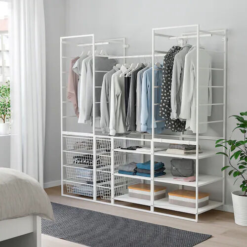 IKEA JONAXEL, Гардеробная комбинация, белый, 173x51x173 см