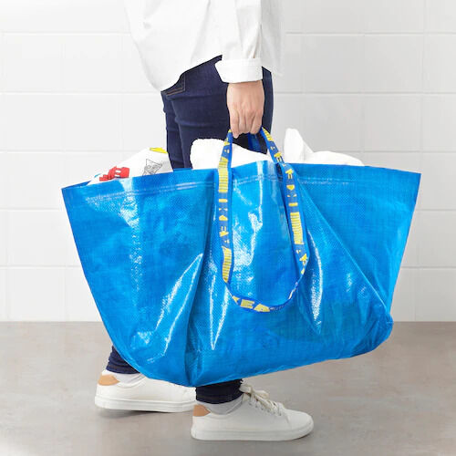 IKEA FRAKTA, Сумка-переноска, большая, синяя, 55x37x35 см/71 л