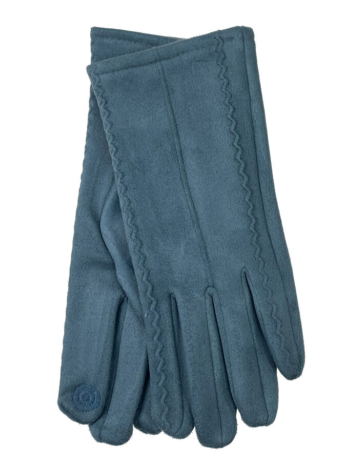 Велюровые демисезонные перчатки, цвет бирюзовый