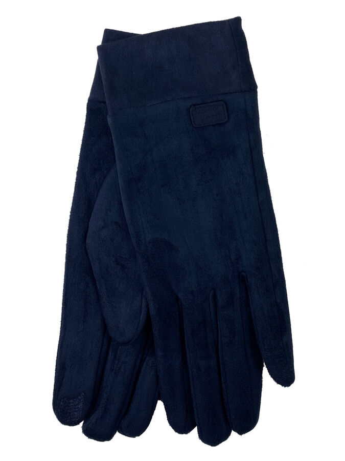 Greta Велюровые демисезонные перчатки, цвет синий