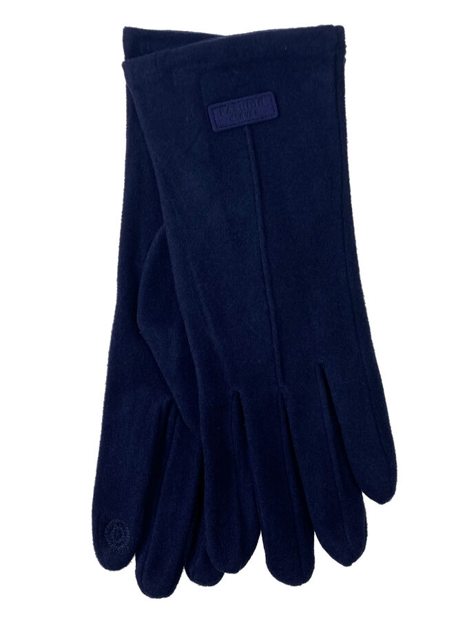 Greta Велюровые демисезонные перчатки, цвет синий
