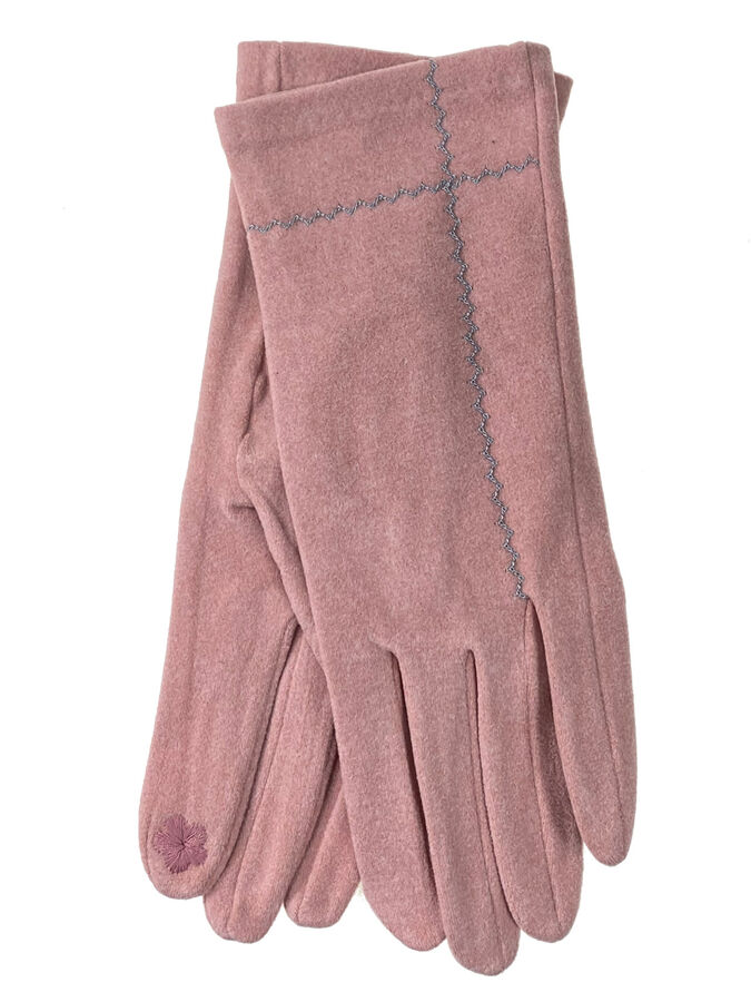Greta Велюровые демисезонные перчатки, цвет розовый