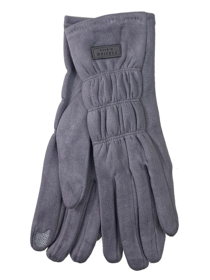 Greta Велюровые демисезонные перчатки, цвет серый