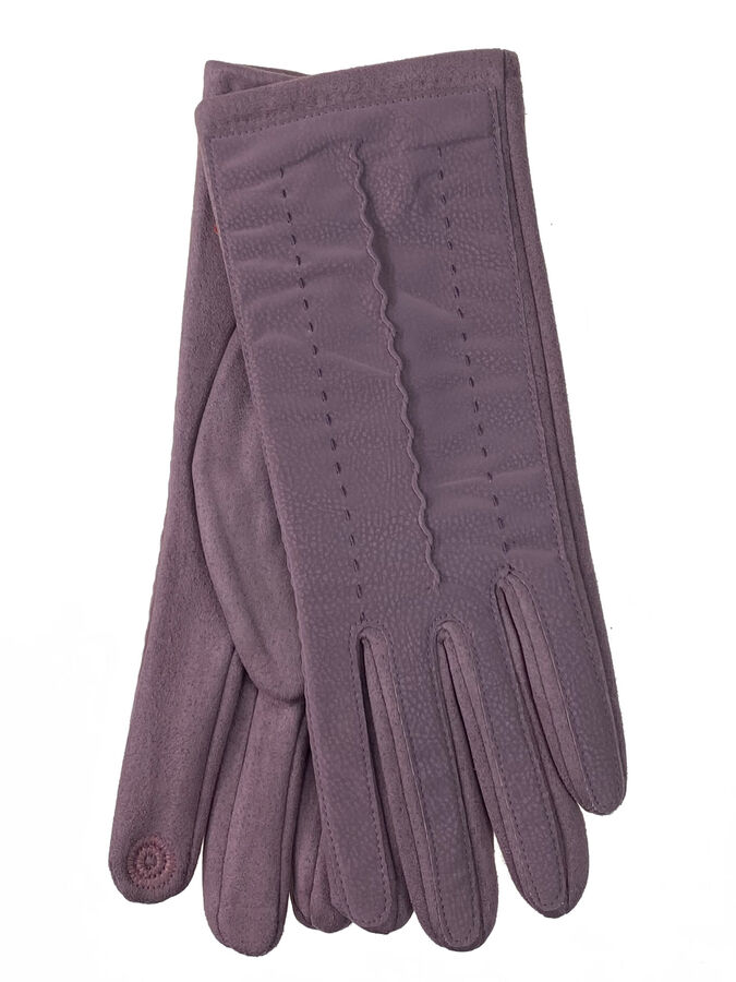 Greta Велюровые демисезонные перчатки, цвет сиреневый