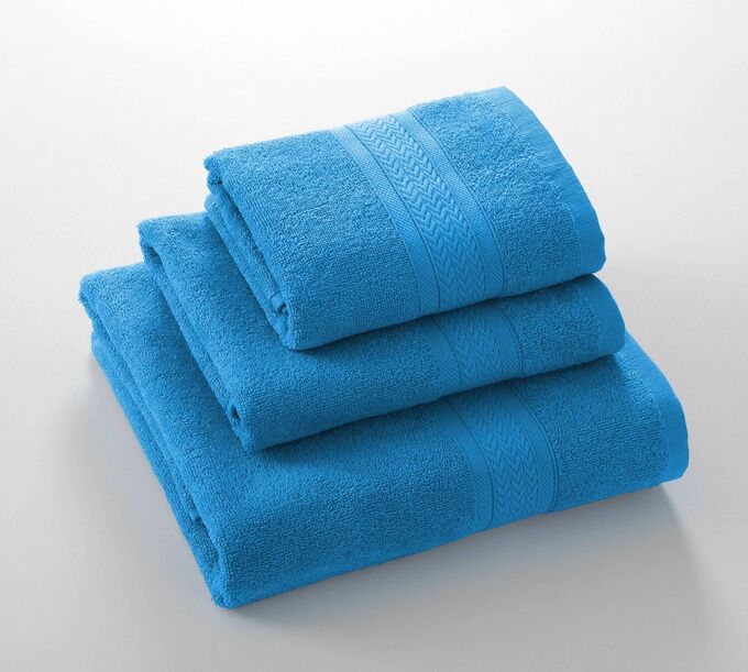 Ивановотекстиль Махровое полотенце Comfort Life 70*140 см 400 г/м2 (Утро, голубой)
