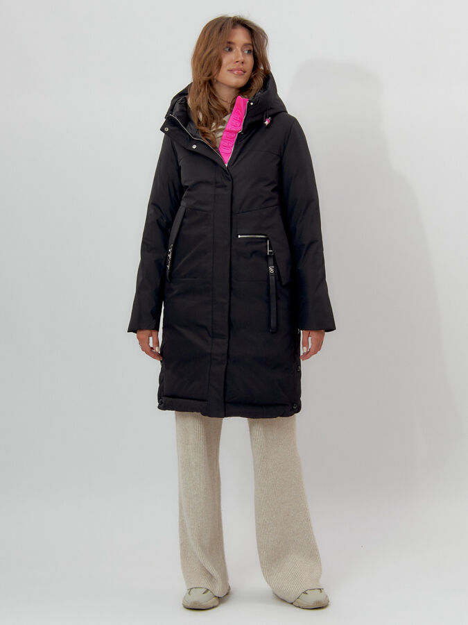 MTFORCE Пальто утепленное женское зимние черного цвета 112209Ch