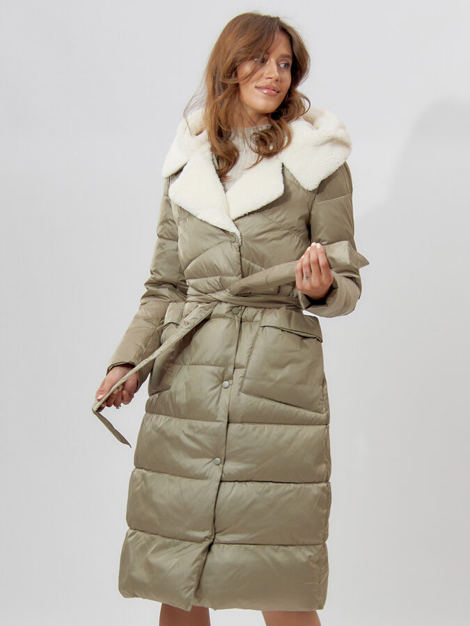 MTFORCE Пальто утепленное женское зимние бирюзового цвета 112268Br