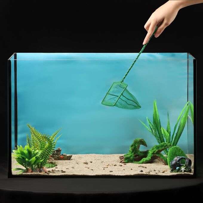 СИМА-ЛЕНД Сачок аквариумный 10 см, зелёный