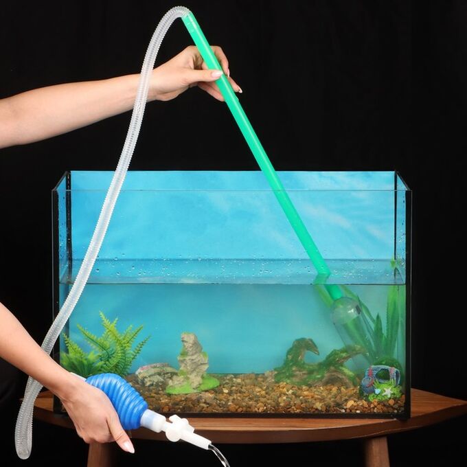 Пижон Аква Сифон аквариумный &quot;Пижон&quot; улучшенный, с грушей, сеткой и регулятором потока воды, 2,1 м