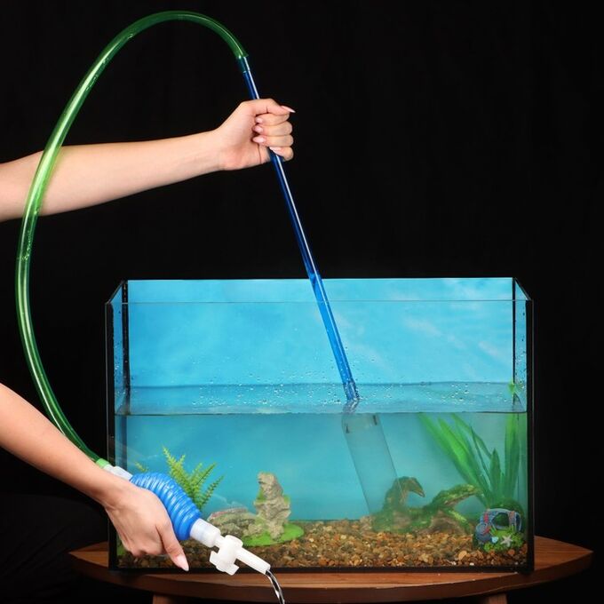 Пижон Аква Сифон аквариумный &quot;Пижон&quot; улучшенный, с грушей, сеткой и регулятором потока воды, 1,8 м