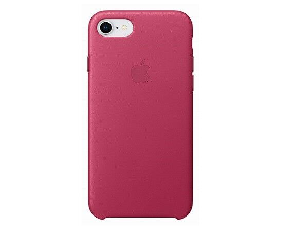 Чехол iPhone 7/8/SE 2020 Leather Case copy в упаковке малиновый