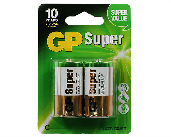 Батарейка C GP LR14 2-BL, цена за 1 упаковку