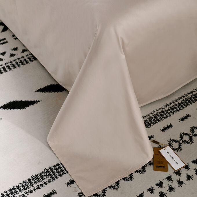 Viva home textile Комплект постельного белья Однотонный Сатин Премиум на резинке OCPR002