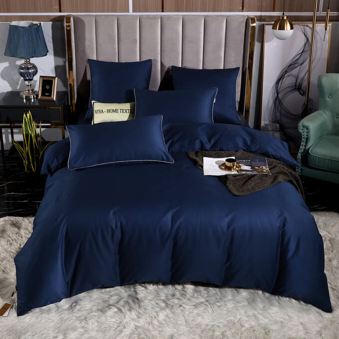 Viva home textile Комплект постельного белья Однотонный Сатин Элитный OCE011