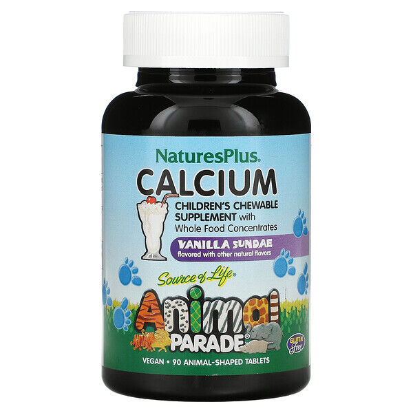 Nature's Plus, жевательные таблетки для детей с кальцием 90 таб ...