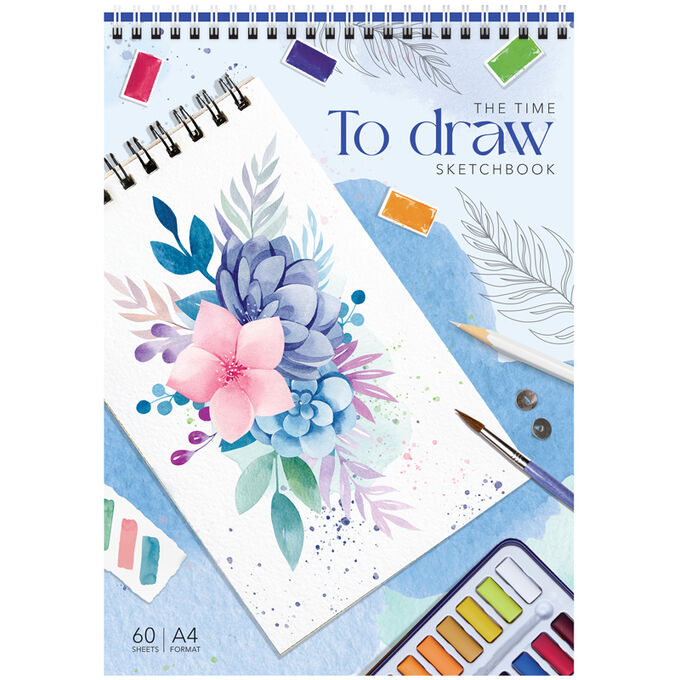 Скетчбук 60л., А4 ArtSpace &quot;&quot;To draw&quot;&quot;, на гребне, 160г/м2