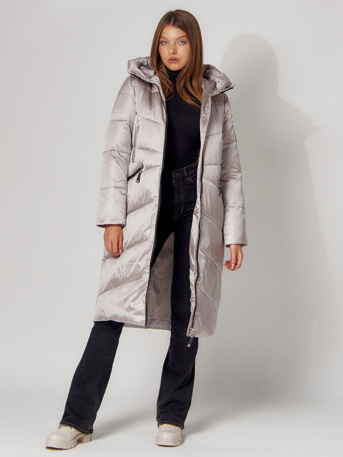 MTFORCE Пальто утепленное зимнее женское  бежевого цвета 442152B