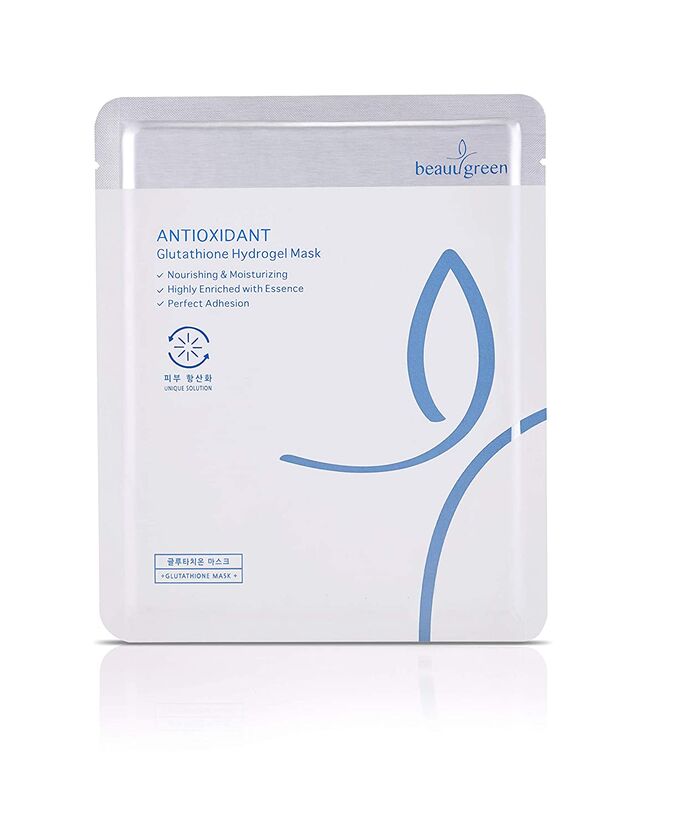 BeauuGreen Маска антиоксидантная гидрогелевая для лица с глутатионом Mask Hydrogel Glutathione, 30 гр