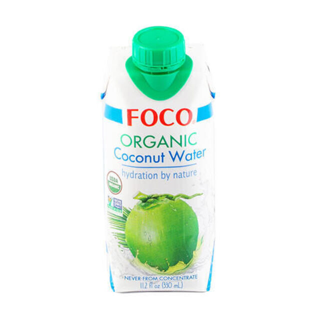 Кокосовая вода 100% органическая, без сахара FOCO, 330 мл