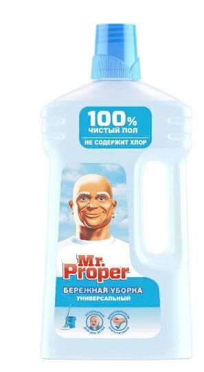 Mr. Proper Моющая Жидкость для полов и стен Mr.Proper Бережная Уборка, 1 л