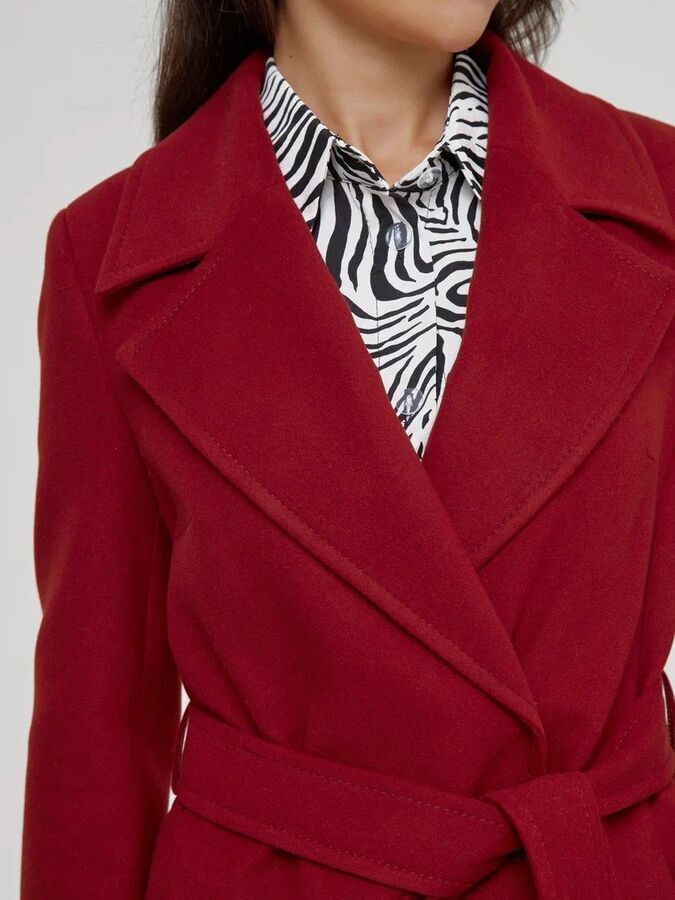COAT1 Пальто демисезонное женское/цвет бордовый