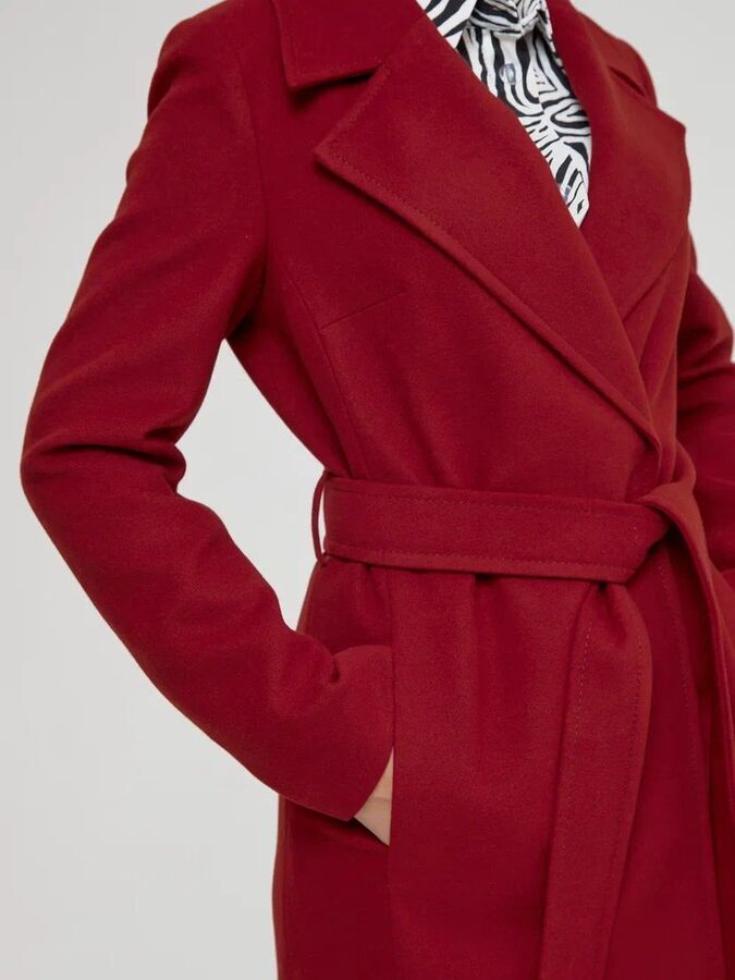 COAT1 Пальто демисезонное женское/цвет бордовый