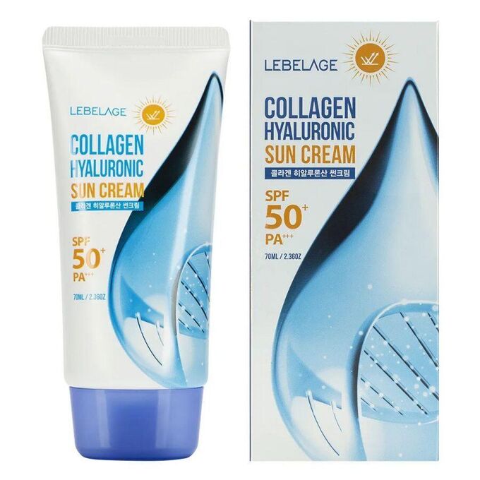 Lebelage Солнцезащитный крем для лица с коллагеном Collagen Hyaluronic Sun Cream SPF50+ PA+, 70 мл