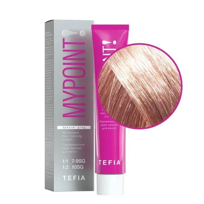TEFIA Mypoint Special Grey 9.370 Перманентная крем-краска для седых волос Очень светлый блондин золотисто-фиолетовый, 60 мл
