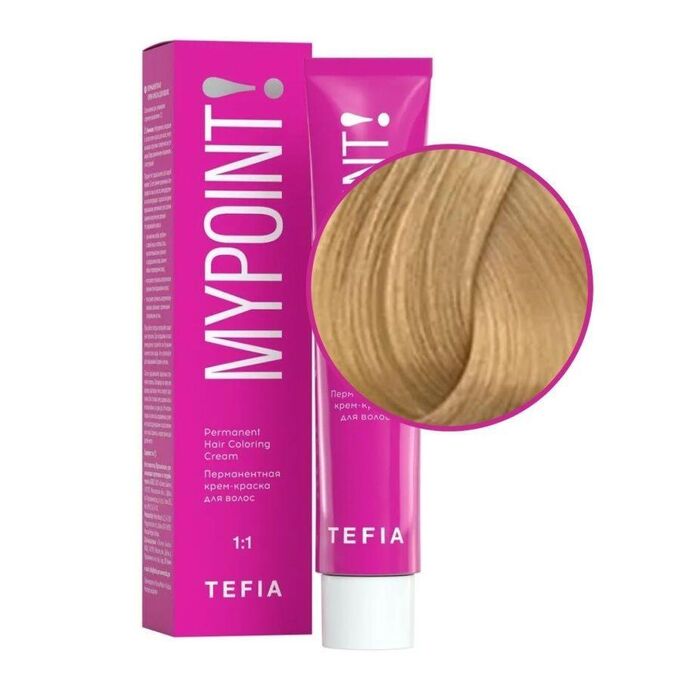TEFIA Mypoint 9.0 Перманентная крем-краска для волос Очень светлый блондин натуральный, 60 мл