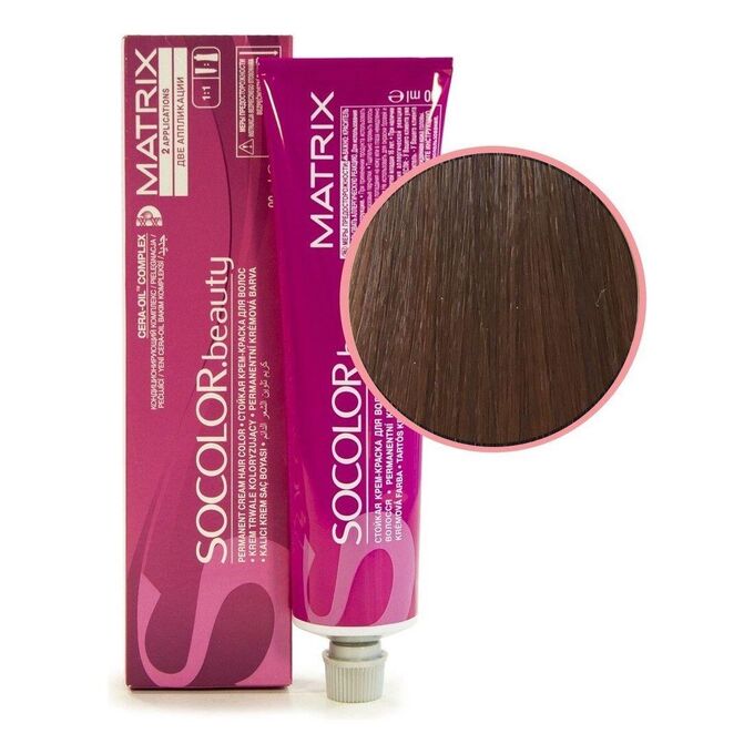 Matrix Крем-краска для волос Socolor beauty 508NA, светлый блондин натуральный пепельный, 90 мл