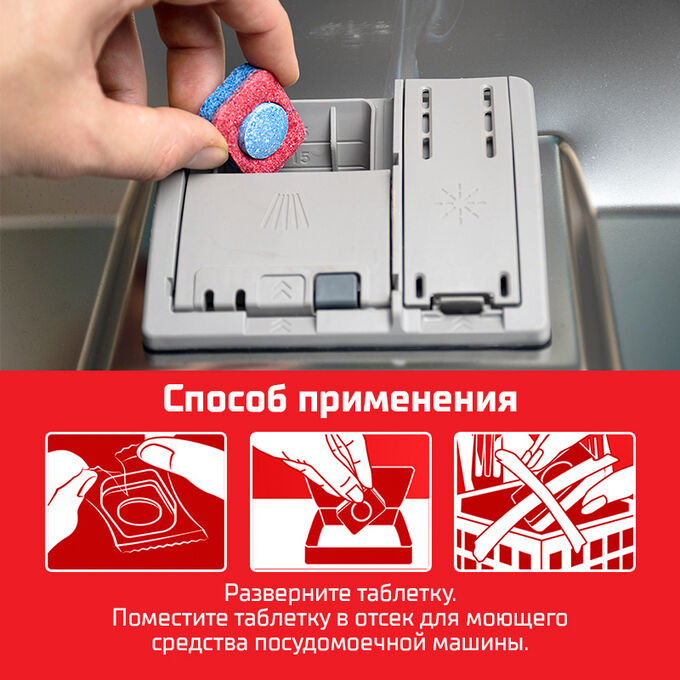 СОМАТ ВСЕ-В-1 Таблетки для посудомоечных машин /48*3
