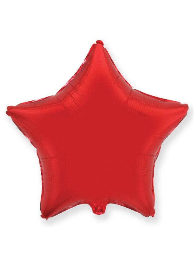 Holiday station Фольга шар Звезда 18&quot;/46 см металлик красный 1шт Испания Flexmetal