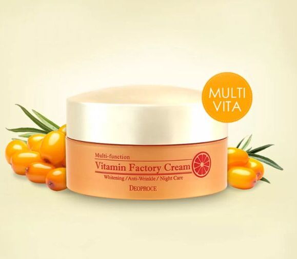 DEOPROCE Крем ночной омолаживающий  SEABUCKTHORN Vitamin FACTORY CREAM