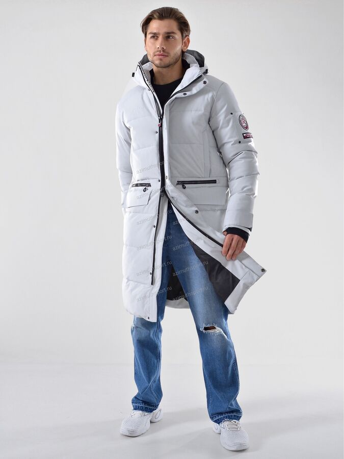 Мужское пальто Azimuth 221/21856_121 Светло-Серый