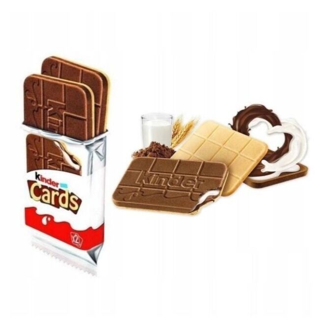 Kinder Cards 25.6g - Вафельки Киндер с шоколадно -сливочной начинкой ...