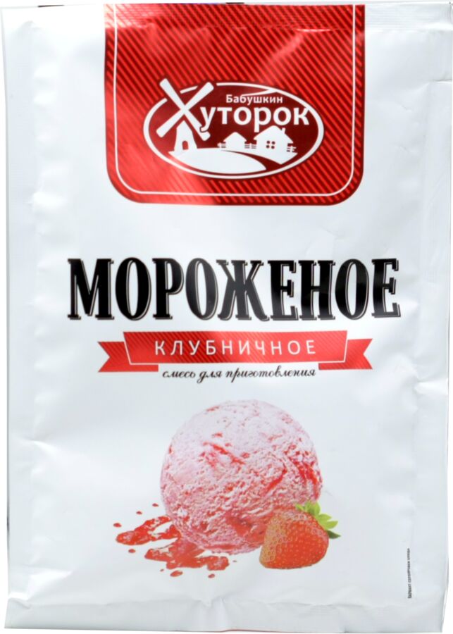 TESS Бабушкин Хуторок. Мороженое клубничное 65 гр. мягкая упаковка