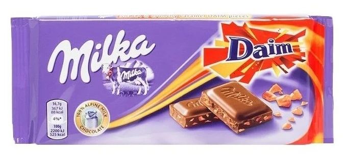 Milka Милка Шоколадная плитка Дайм 100гр