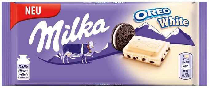 Milka Милка Шоколадная плитка Орео Вайт 100гр