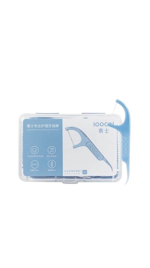 Зубная нить Xiaomi Soocas Floss Pick новая версия (50 штук)