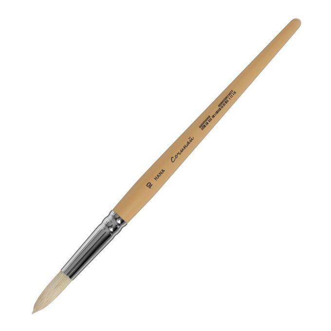 Кисть Щетина круглая Roubloff Сочиняй № 10 (длина волоса 31 мм), короткая ручка матовая