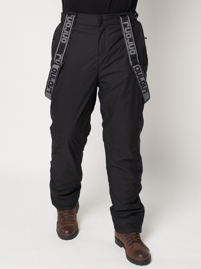 Полукомбинезон брюки горнолыжные мужские черного цвета 662123Ch