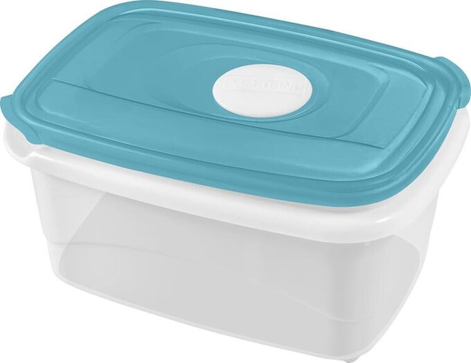 Plast Team &quot;MICRO TOP BOX&quot; Контейнер с паровыпускным клапаном пластик 0,6л прям, цв.голубой PT1541ГПР-20РN