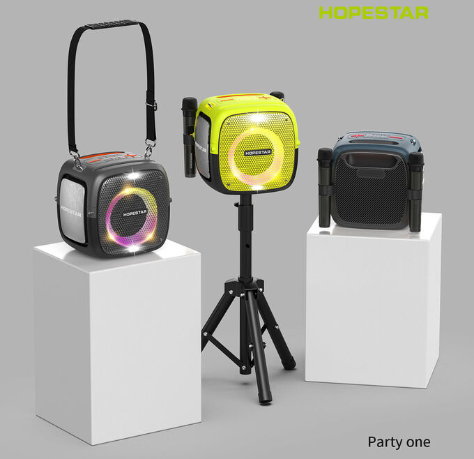 NEW ! МОЩНАЯ ! Портативная колонка Hopestar Party One 80W с двумя микрофонами